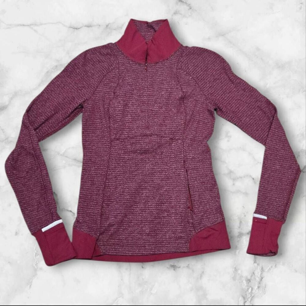 Lululemon Runderful Half Zip Maroon Size 6